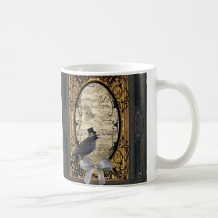 Kråkan vintage Gothic bröllop Kaffemugg