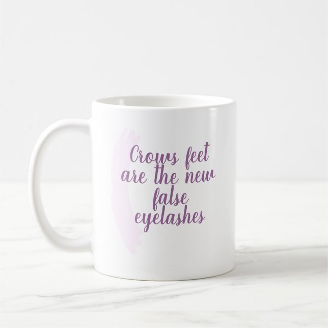 Kråkans fötter är de nya falska eyelasherna kaffemugg (Vänster)