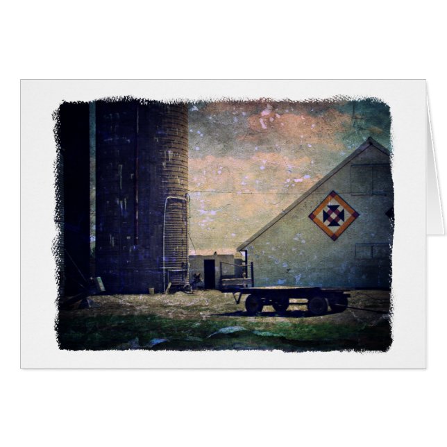 Kråkans Nest Barn Quilt Hälsningskort (Framsidan Horizontal)