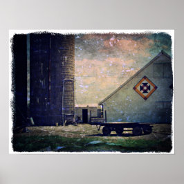 Kråkans Nest Barn Quilt Poster