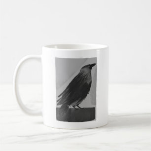 Kråkans vattenfärg kaffemugg