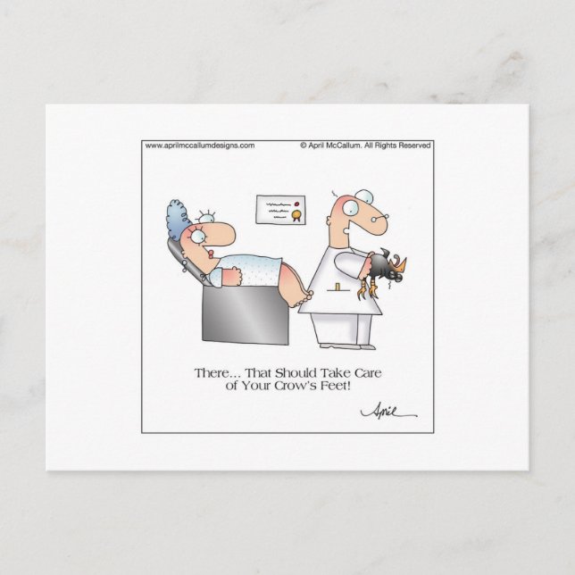 KRÅKANS vykort för FEET-Tecknad (Framsida)