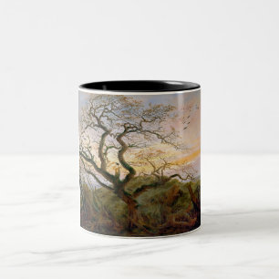Kråkarnas träd (av Caspar David Friedrich) Två-Tonad Mugg
