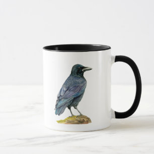 Kråkavattenfärgmålning Mugg