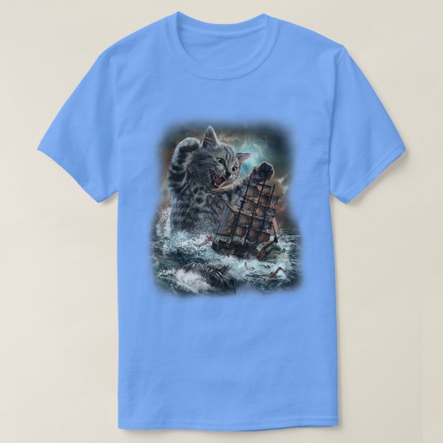 Kraken är Giant Cats legendary Sea Monster T Shirt (Design framsida)