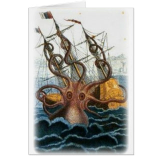 Kraken av Pierre Denys de Montfort, 1801 Hälsningskort