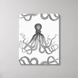 Kraken - Black Giant Octopus / Cthulu Canvastryck