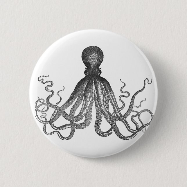 Kraken - Black Giant Octopus / Cthulu Knapp (Framsida)