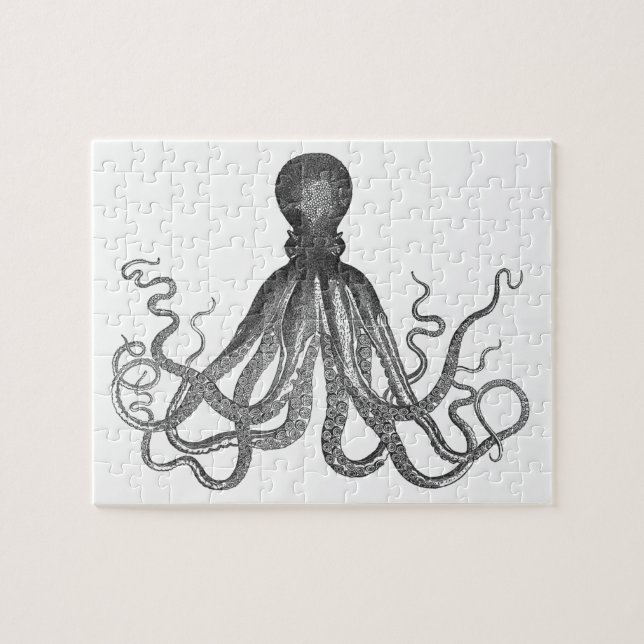 Kraken - Black Giant Octopus / Cthulu Pussel (Horisontell)