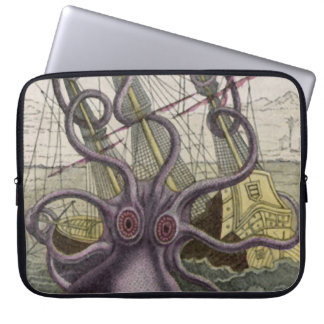 Kraken/bläckfisk Eatting en piratfrakt, färg Laptop Sleeve