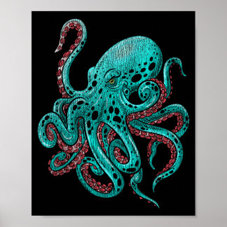 Kraken Bläckfisk Poster