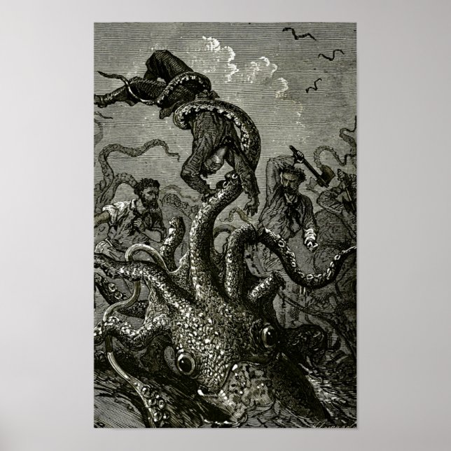Kraken från 20000 Leagues Under the Sea Poster (Framsidan)