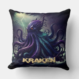 Kraken Giant Squid Octopus som Monster Creature Kudde