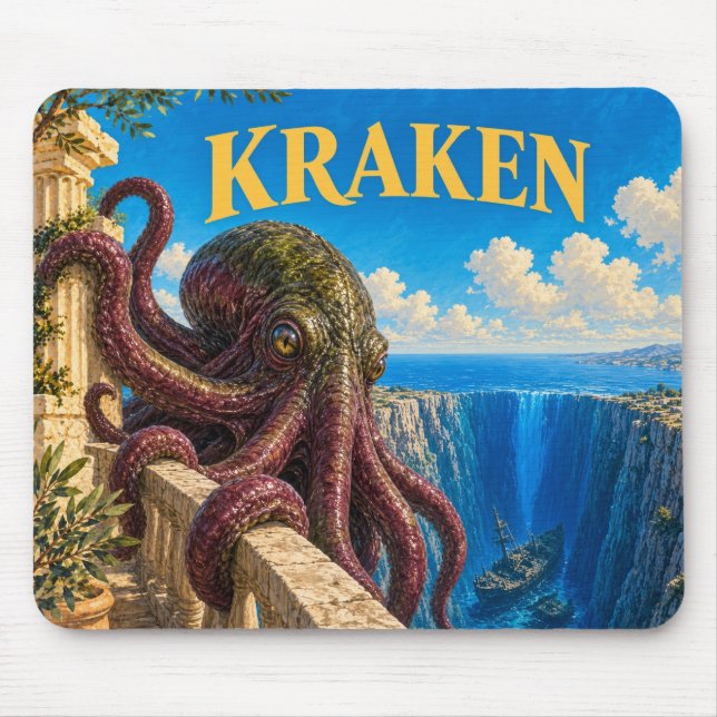 Kraken, gotisk fantasydjävul musmatta (Framsidan)