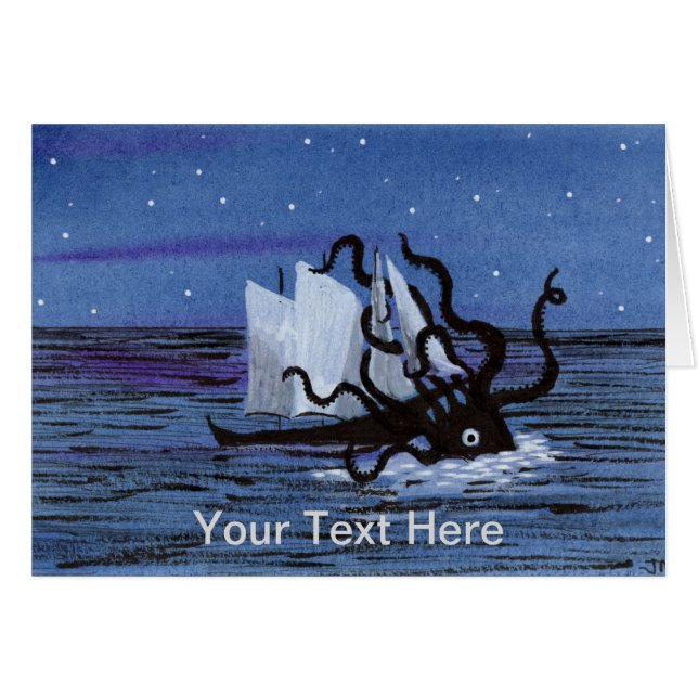 Kraken Hälsningskort (Framsidan Horizontal)