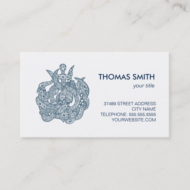 Kraken havsmonster visitkort (Framsida)