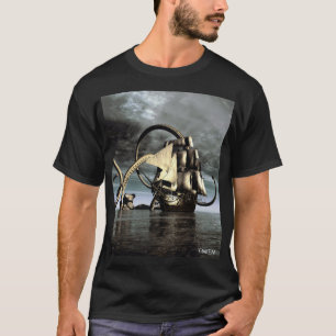 Kraken. Jättebläckfisk sänker ett piratskepp T Shirt