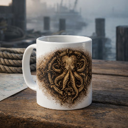 Kraken Märk Pirat Sigill Kaffemugg
