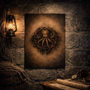Kraken Märk Pirat Sigillum Poster