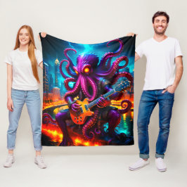 Kraken Monster Rockstar Fleecefilt