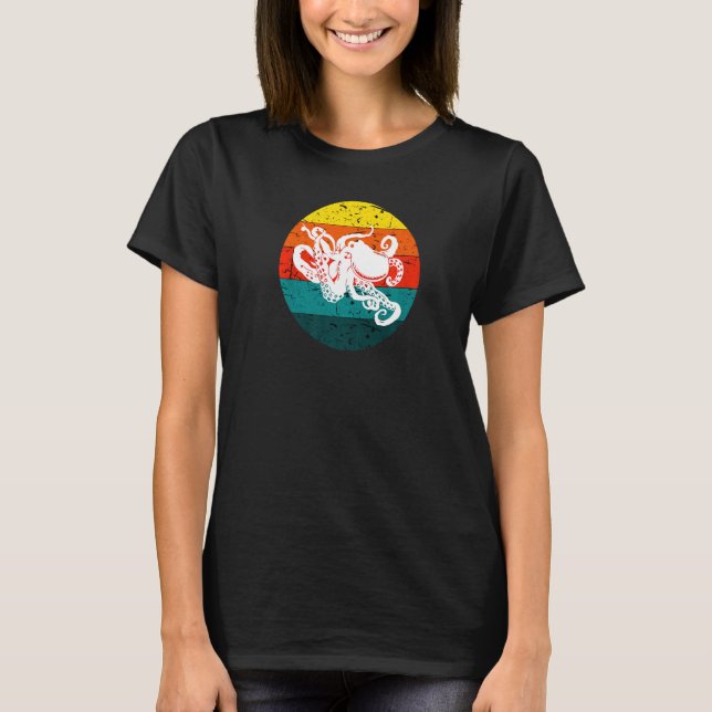 Kraken Octopus Cthulhu Octopi T Shirt (Framsida)