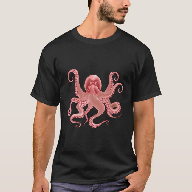 Kraken Octopus - Ocean Animal Sea Creatopus T Shirt (Framsida)