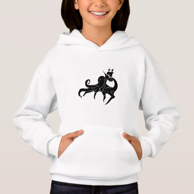 Kraken Sea Monster och Frakt T Shirt (Framsida)