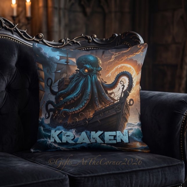 Kraken Sjömonster Kudde (Skapare uppladdad)