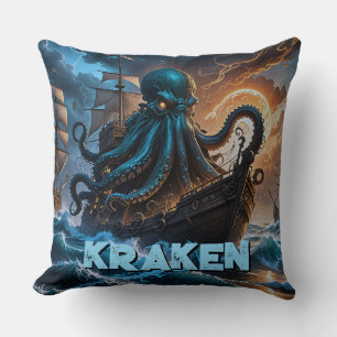 Kraken Sjömonster Kudde