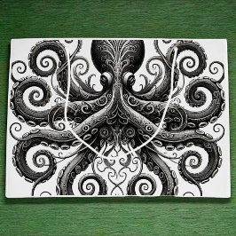 Kraken Steampunk Octopus Ornate Black