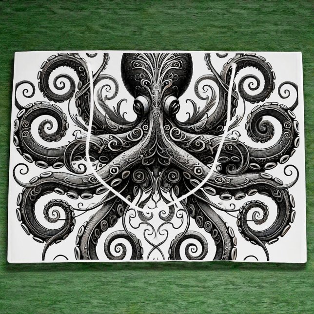 Kraken Steampunk Octopus Ornate Black (Skapare uppladdad)