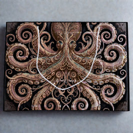 Kraken Steampunk Octopus Ornate Guld och Black