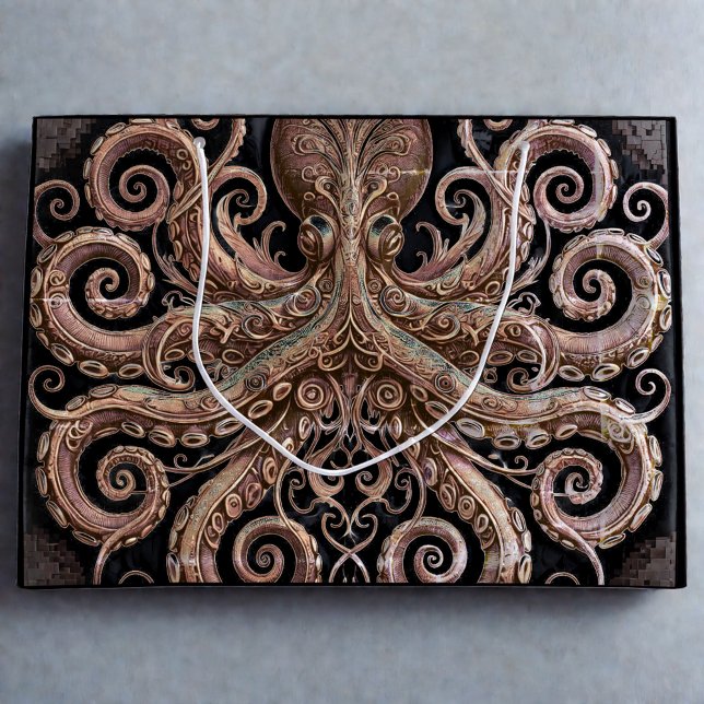 Kraken Steampunk Octopus Ornate Guld och Black (Skapare uppladdad)