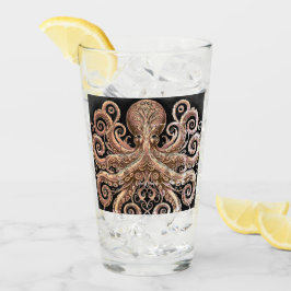 Kraken Steampunk Octopus Ornate Guld och Black Glaskopp