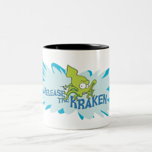 Kraken stort stänk Två-Tonad mugg