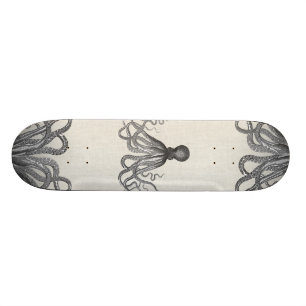 Kraken - svart jätte- bläckfisk/Cthulu Skateboard Bräda 20,5 Cm