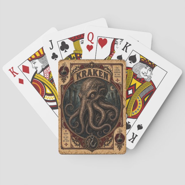 Kraken, Vintage Circus Monsters Casinokort (Baksidan)