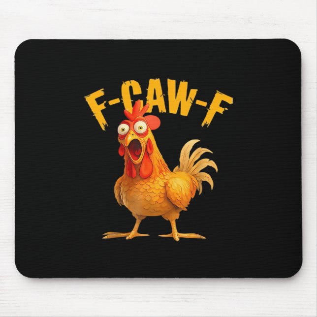 Kråkhumor F-Caw-F Gotisk Rolig Retro Cool Musmatta (Framsidan)