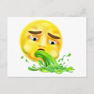 Kräkning Emoji Emoticon Vykort