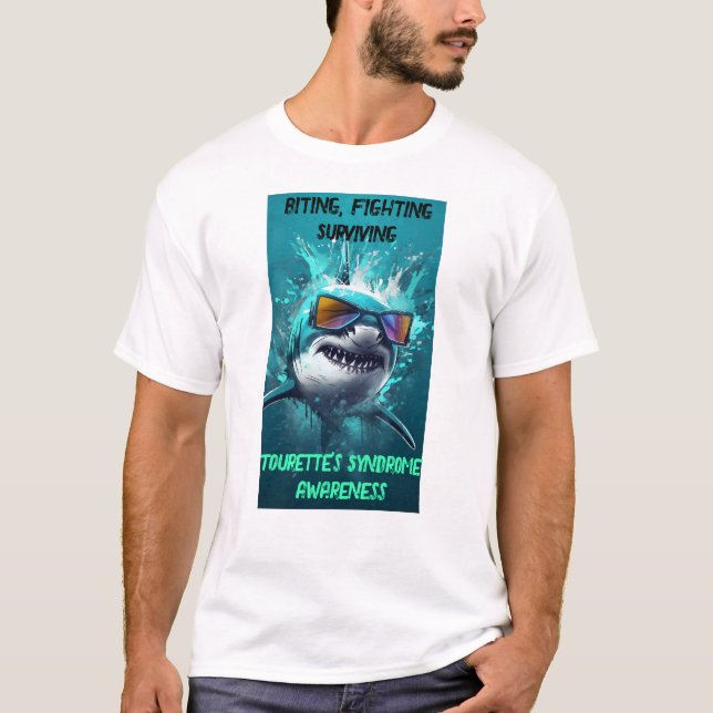 Kräkning, Fighting Överlevande Tourettes Unisex-sk T Shirt (Framsida)