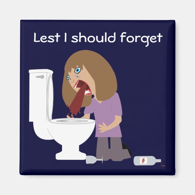 Kräkningar... Jag borde glömma trötthetsmagnet. Magnet (Framsidan)