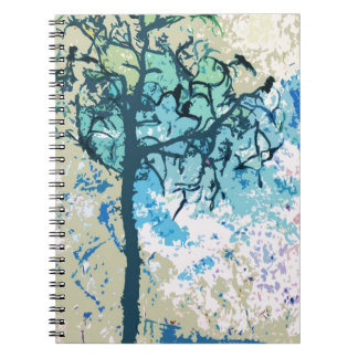 Kråkor Anteckningsbok Med Spiral