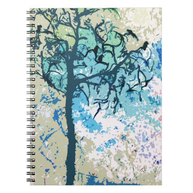 Kråkor Anteckningsbok Med Spiral (Framsidan)