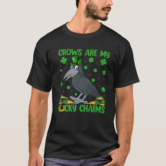 Kråkor är min Lucky Charms Kråka Bird St. Patrick' T Shirt (Framsida)