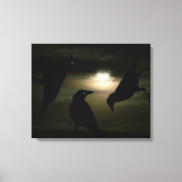 "Kråkor av Moonlight" av DJONeill Canvastryck
