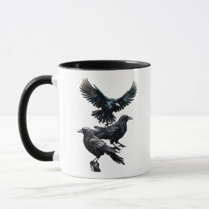 Kråkor Corvid Bird Logotyp Mugg