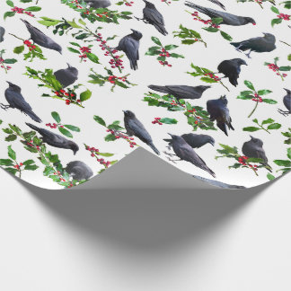 Kråkor Holly Wrapping Papper Presentpapper