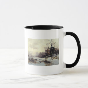 Kråkor i en vinter landskap, 1907 mugg