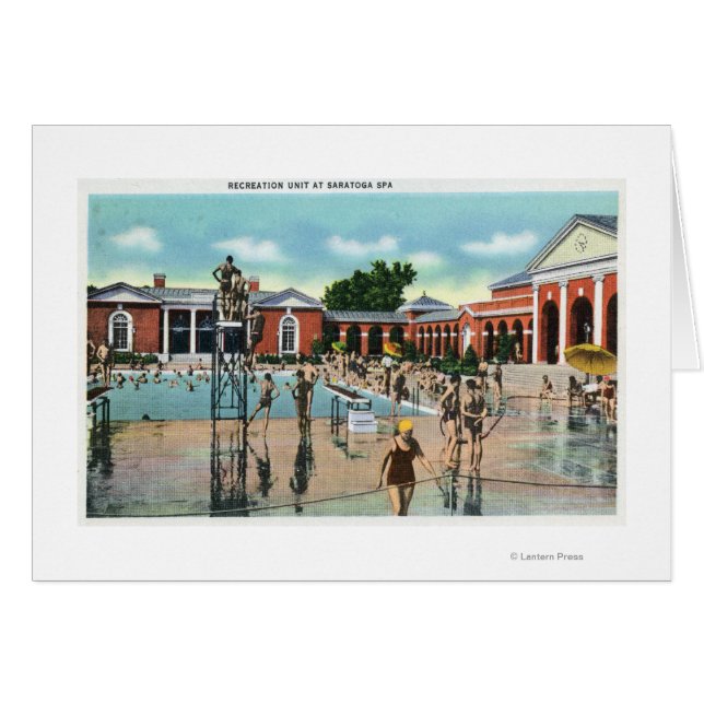 Kräkor i Saratoga Spa Swimming Bassäng Hälsningskort (Framsidan Horizontal)
