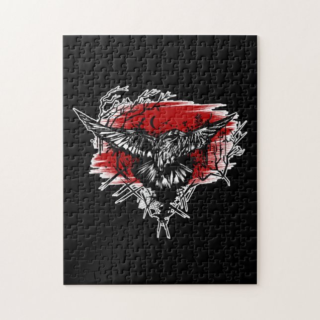 Kråkor Natt Pussel (Vertikal)